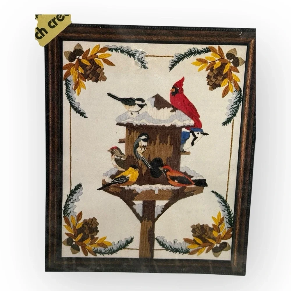 NOS 1982 Candamar Something Special Bird Feeder Longstitch Kit #40152 Winter